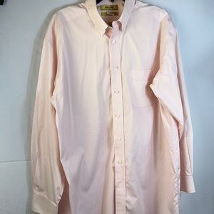 Roundtree & Yorke Gold Label 80’s Pink LongSleeve Dress Shirt Gently worn 16/34